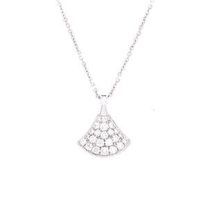 Bvlgari Small Divas' Dream Pendant Necklace 18K White Gold with Diamonds